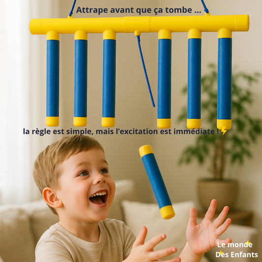Jeu de défi – Bâtons qui tombent | Jouet de capture de bâtons pour enfants | Entraînement à la réactivité | Jouet éducatif interactif parent-enfant | Jeu sportif