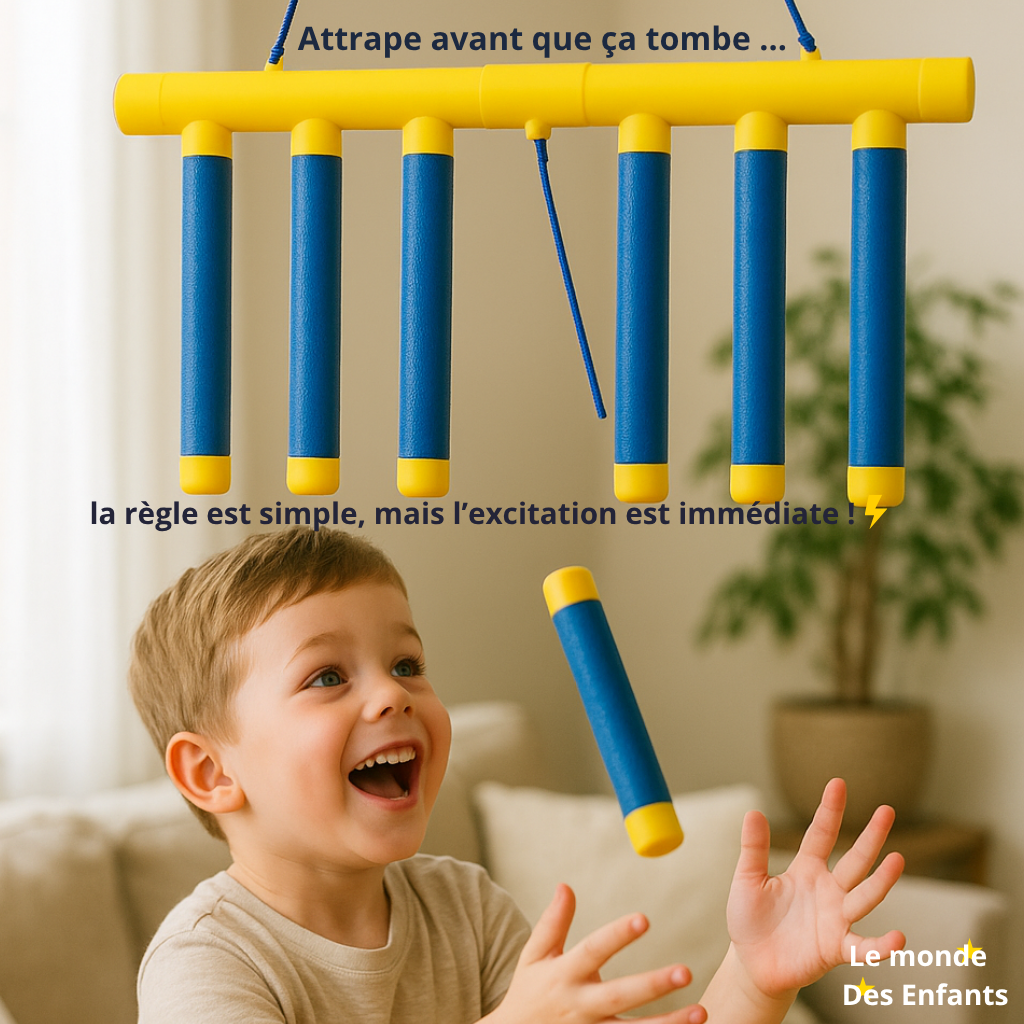 Jeu de défi – Bâtons qui tombent | Jouet de capture de bâtons pour enfants | Entraînement à la réactivité | Jouet éducatif interactif parent-enfant | Jeu sportif