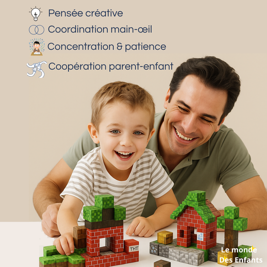 Cubes Magnétiques Minecraft : jeu de construction ludique et créatif