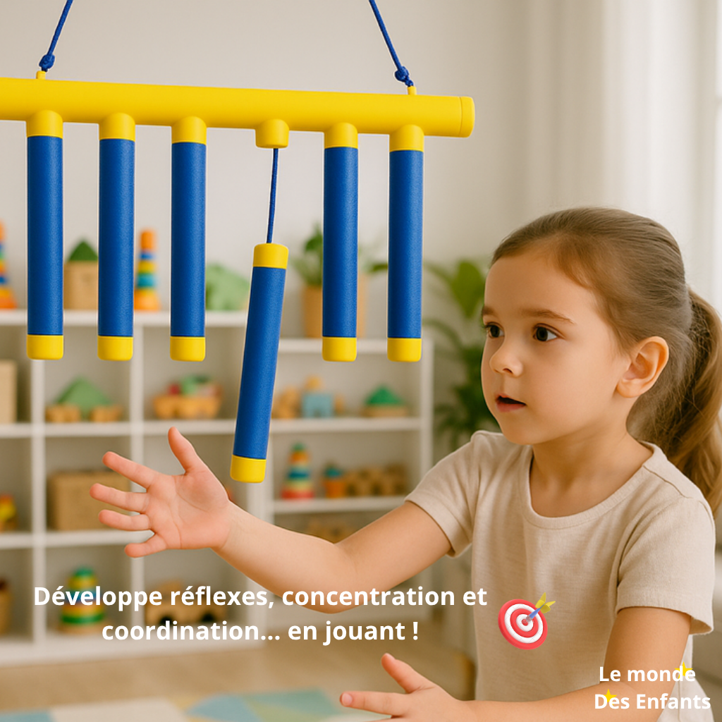 Jeu de défi – Bâtons qui tombent | Jouet de capture de bâtons pour enfants | Entraînement à la réactivité | Jouet éducatif interactif parent-enfant | Jeu sportif