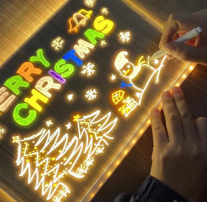 Tablette de Dessin Lumineuse pour enfant (7 feutres offerts)