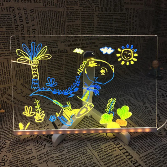 Tablette de Dessin Lumineuse pour enfant (7 feutres offerts)